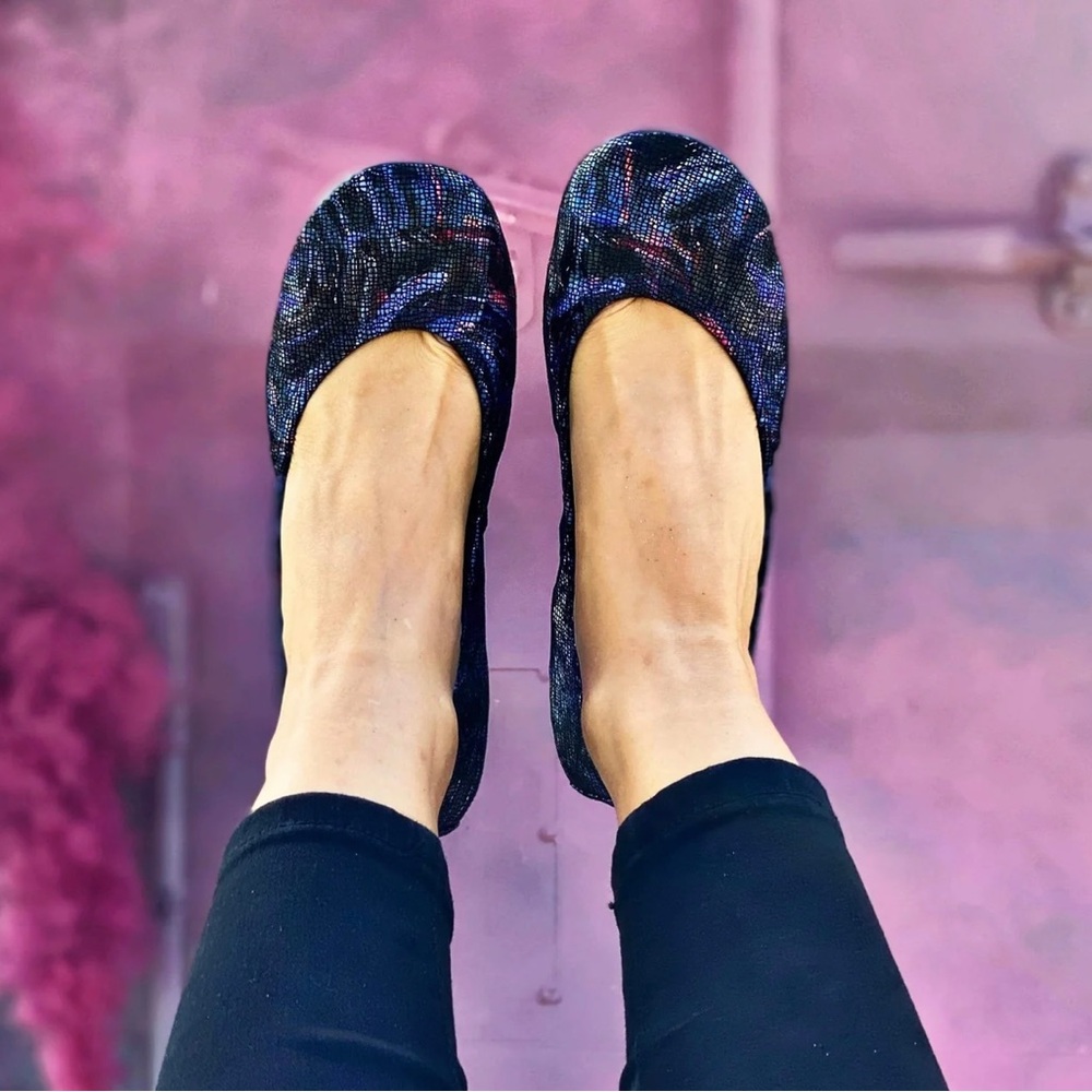 The Storehouse Flats Leather Slip-On Foldable Ballet Flats Multicolor Size 9